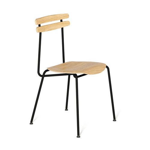 Contemporary chair - TROJKA - Tabanda - indoor / oak / plywood