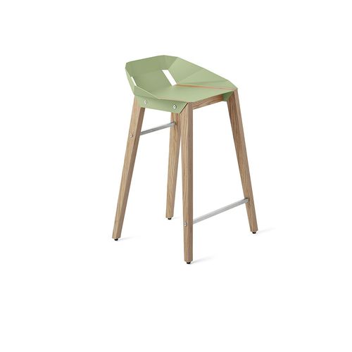 Contemporary bar chair - DIAGO - Tabanda - indoor / aluminum / oak base