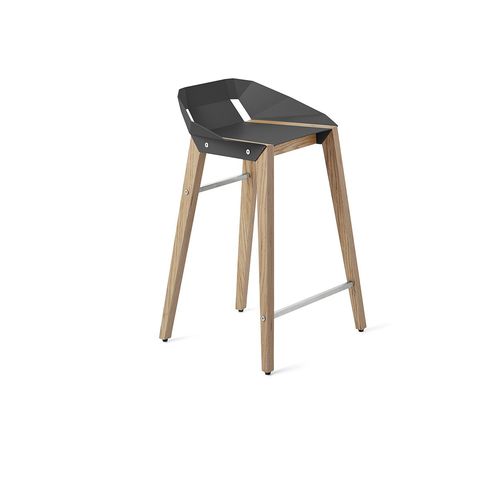 Contemporary bar chair - DIAGO - Tabanda - indoor / aluminum / oak base