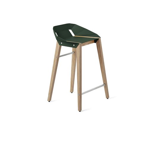 Contemporary bar chair - DIAGO - Tabanda - indoor / aluminum / oak base