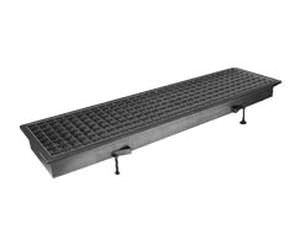Drainage channel with grating - EASYCHANNEL - CAPA - stainless steel grate / for kitchen