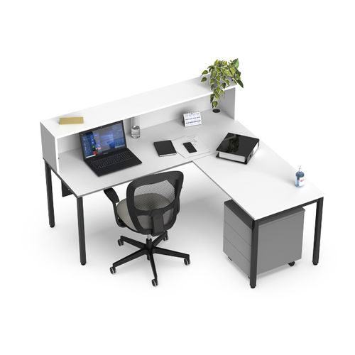 Melamine reception desk - ATLANTIC - Nautilus SA - steel / PVC / epoxy