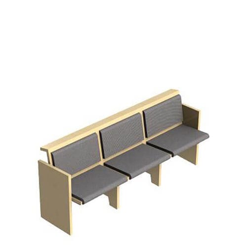 Contemporary public bench - FÁTIMA - Nautilus SA - wooden / fabric / with backrest