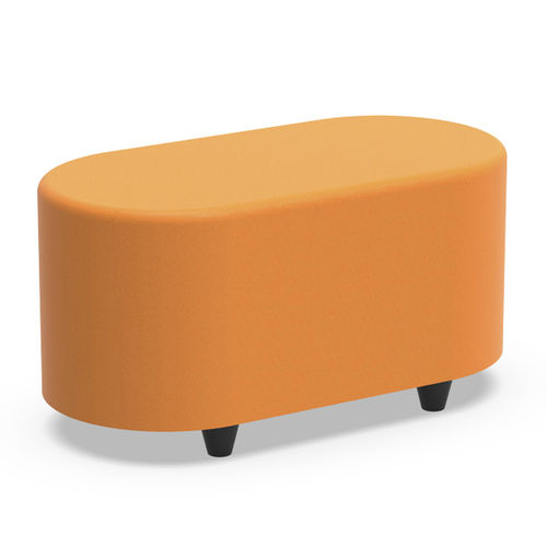 Contemporary pouf - BLO - Nautilus SA - fabric / foam / oval