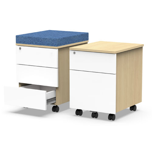 Melamine office unit - ATLANTIC A.BR.3 - Nautilus SA - PVC / 3-drawer / key type
