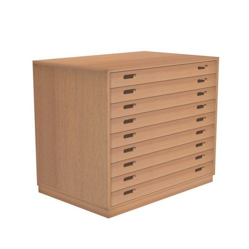 Contemporary sideboard - MI 01 - Nautilus SA - beech / wood / with drawers