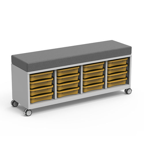 Contemporary bench - BERG - Nautilus SA - steel / epoxy / polypropylene
