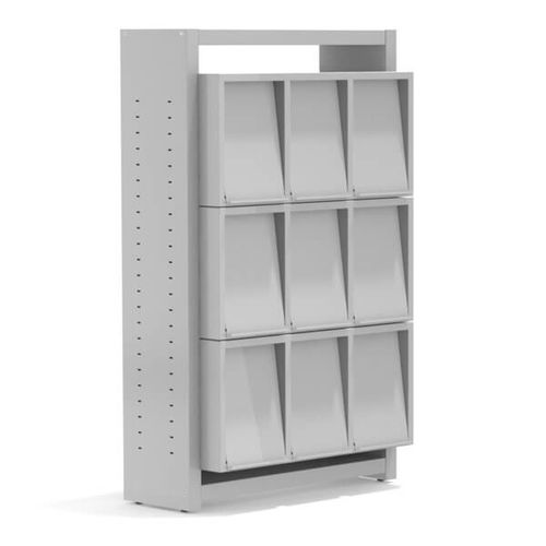 Magazines and newspaper display rack - BIBLUS - Nautilus SA - freestanding / steel / epoxy