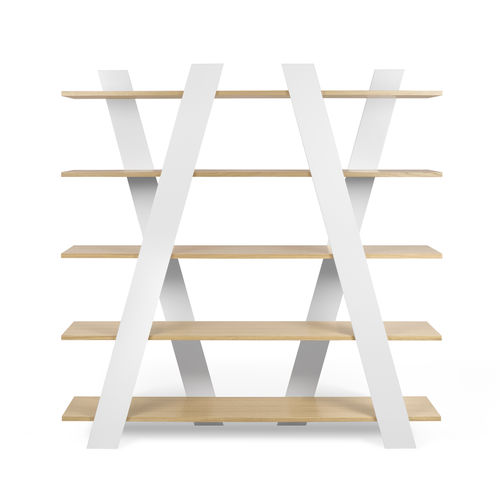 Free-standing bookcase - WIND - TEMAHOME - high / contemporary / wooden