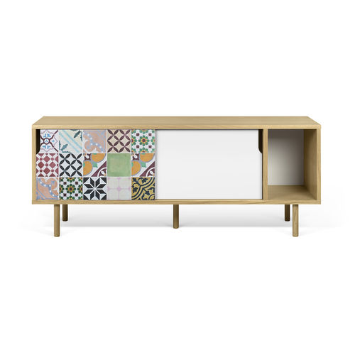 Contemporary sideboard - DANN PATCHWORK 165 - TEMAHOME - lacquered wood / oak / wood veneer