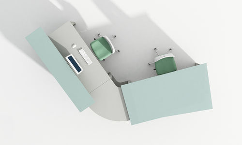 Modular reception desk - NOVA - Iduna S.A. - corner / wooden