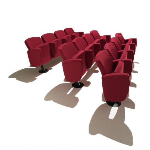 Contemporary auditorium seating - KADENZA TIP-UP  - KASTEL srl - textile / commercial