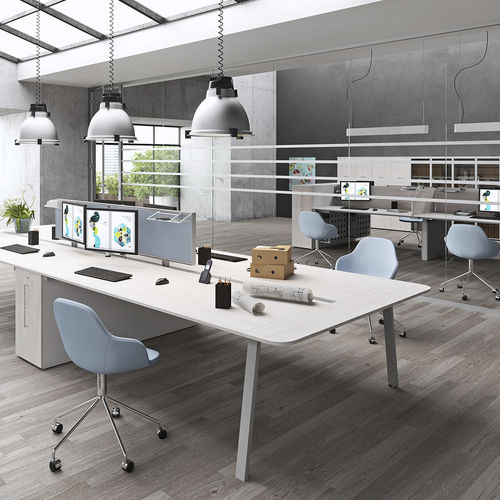 Workstation desk - VISTA ESSENCE - NEWFORM Ufficio - free-standing / multiplace / contemporary