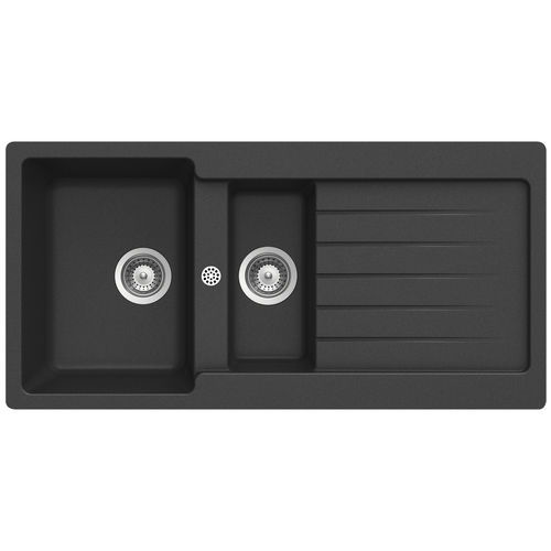 Double kitchen sink - 100 - RODI HOME – kitchen sinks and accessories - with drainboard / composite / overmount