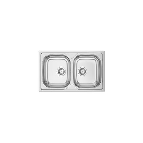 Double kitchen sink - OKIO LINE 80 BB - RODI HOME – kitchen sinks and accessories - without drainboard / stainless steel / polished stainless steel