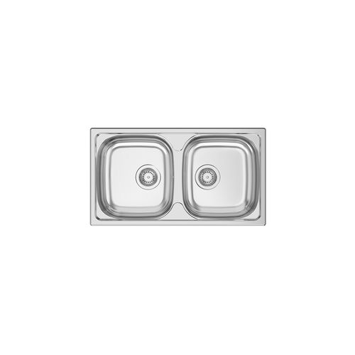 Double kitchen sink - OKIO LINE 78 BB - RODI HOME – kitchen sinks and accessories - without drainboard / stainless steel / polished stainless steel