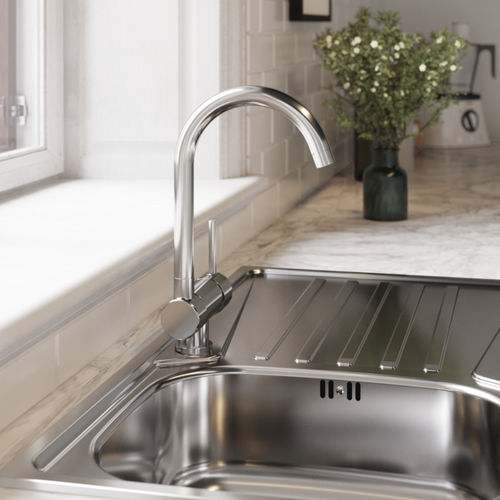Countertop mixer tap - LINE MN 810 - RODI HOME – kitchen sinks and accessories - stainless steel / kitchen / 1-hole