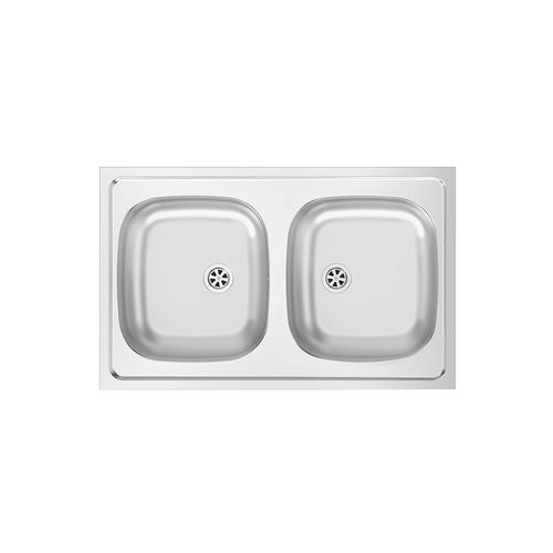 Double kitchen sink - SIT ON 800×500 BB - RODI HOME – kitchen sinks and accessories - without drainboard / stainless steel / overmount