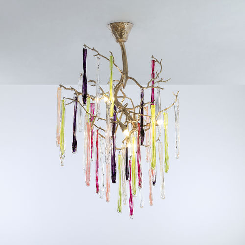 Traditional ceiling light - ICE S - Serip - glass / metal / LED