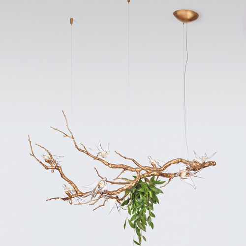 Contemporary chandelier - FLOAT & NEST LARGE - Serip - glass / bronze / 8 light