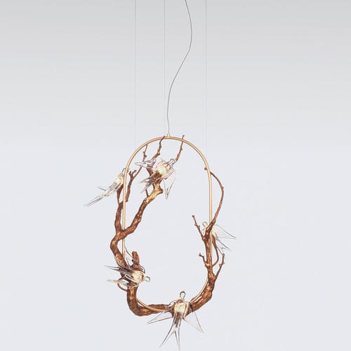 Pendant lamp - UTOPIA LARGE - Serip - bronze / glass / contemporary