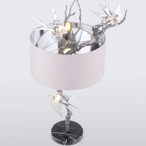 Table lamp - PLIÉ LARGE - Serip - bronze / glass / fabric