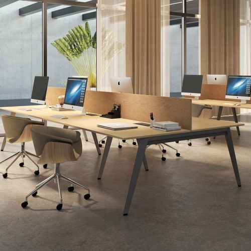 Free-standing desk - TRIM - SOTUBO - 6-8 person / contemporary / wooden