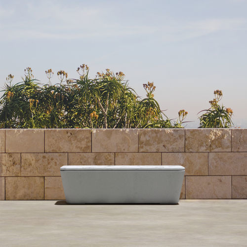 Minimalist design public bench - SMOOTH 592.S - SIT Urban Design - concrete / without backrest / without armrests