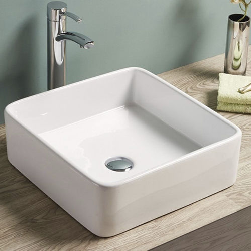 Countertop washbasin - R7050D - RUBICER - ceramic / rectangular / contemporary