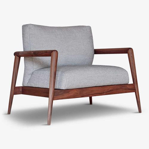 Contemporary armchair - DEMETRA - D3CO - fabric / beech / solid wood