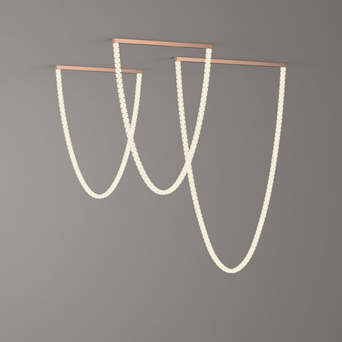Pendant lamp - JEWEL CEILING  - Manooi - painted metal / polished metal / silicone