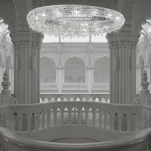 Contemporary chandelier - RIO - Manooi - crystal / commercial / geometric