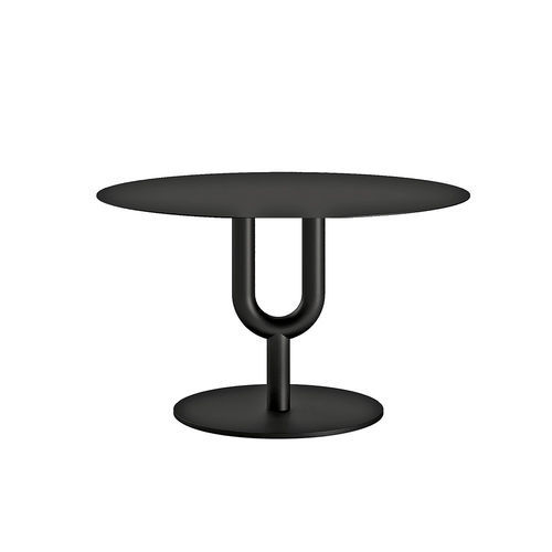 Contemporary coffee table - DIAPASON - Infiniti - steel / laminate / round