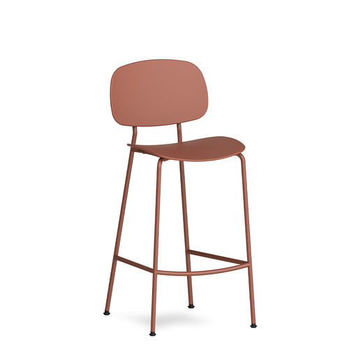 Scandinavian design bar stool - TONDINA POP - Infiniti - steel / polypropylene / steel base