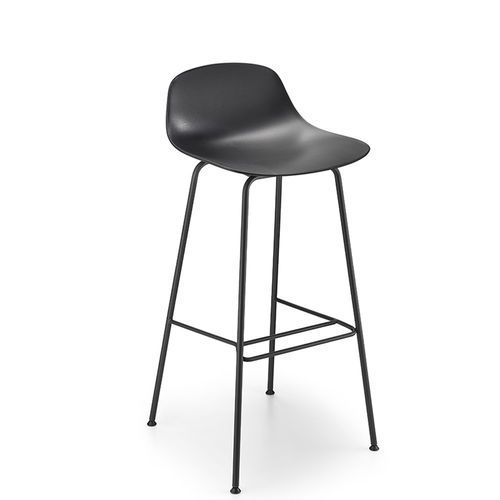 Contemporary bar stool - PURE LOOP MINI - Infiniti - wooden / steel / polypropylene