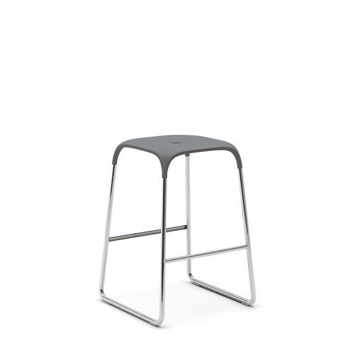 Contemporary stool - BOBO - Infiniti - polypropylene / steel base / sled base