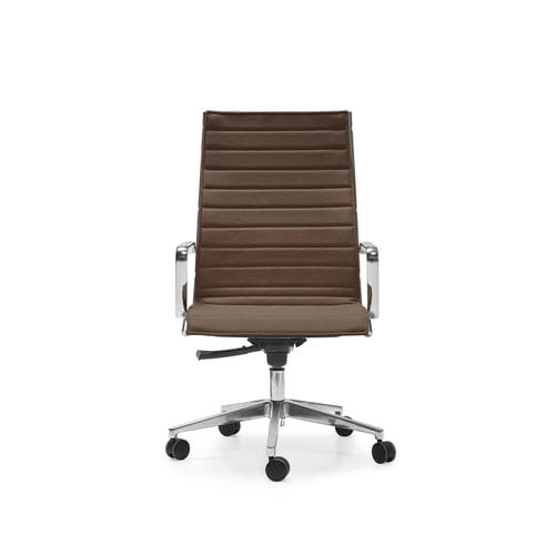 Contemporary visitor chair - SEASON SLIM - Quinti. - fabric / metal / aluminum base
