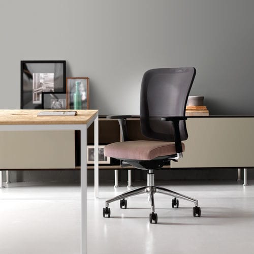 Contemporary office chair - EVOQUE 3.0 - Quinti. - mesh / aluminum base / on casters