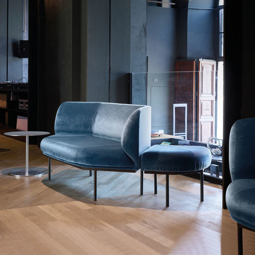 Contemporary stool - HENDRICK - Quinti. - fabric / steel base / 3-legged