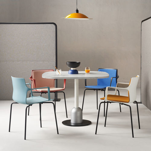 Contemporary chair - KELLY - Quinti. - indoor / polypropylene / wooden base