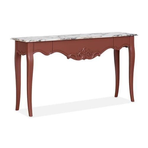 Baroque style sideboard table - ABQCONO2LE.TM - AM LIVING - marble / wooden base / rectangular