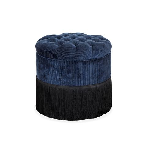 Traditional pouf - CHARLESTON - AM LIVING - fabric / oval / contract