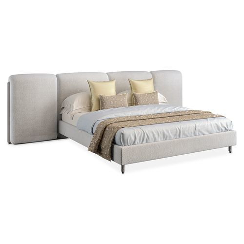 King size bed - TWEE - AM LIVING - contemporary / upholstered / with headboard