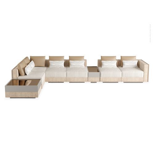 Modular sofa - EVEN - AM LIVING - contemporary / fabric / leather