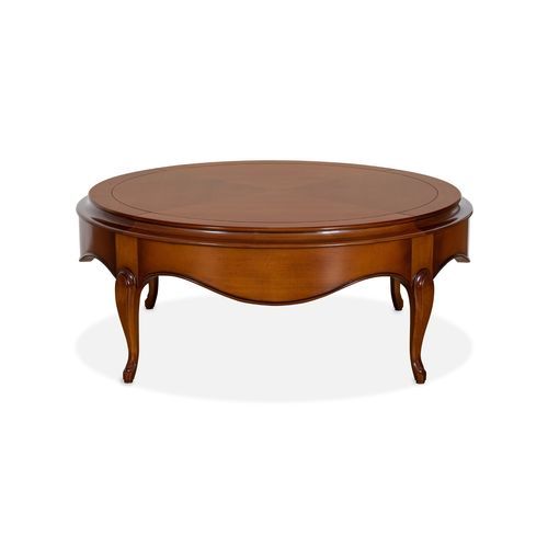 Classic coffee table - GALA - AM LIVING - wooden / wooden base / round