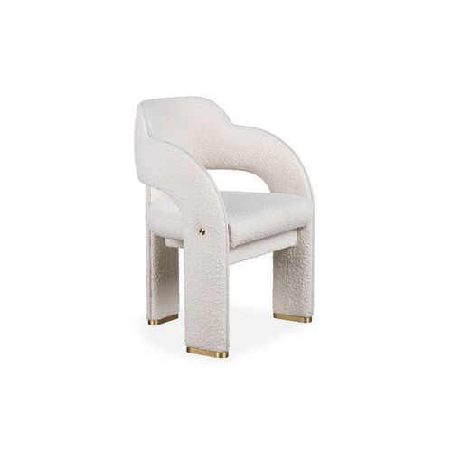 Contemporary chair - MELLOW - AM LIVING - indoor / fabric / brass base
