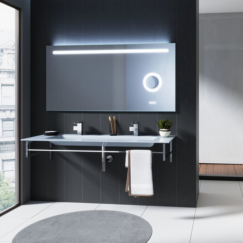 Wall-mounted bathroom mirror - FORM - BISELARTE - contemporary / rectangular / silver-colored
