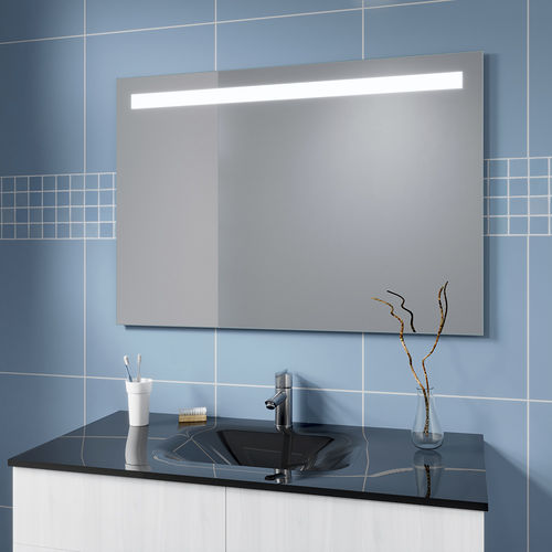 Wall-mounted bathroom mirror - IZY  - BISELARTE - contemporary / rectangular / white