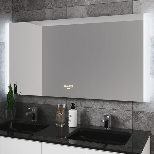 Wall-mounted bathroom mirror - DOUBLE BLUE - BISELARTE - for hotel / for hotel room / for public washroom
