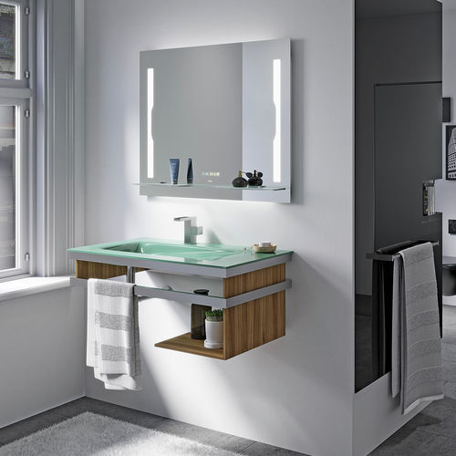 Wall-mounted bathroom mirror - STYLUS - BISELARTE - contemporary / rectangular / aluminium